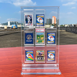 RAYYI <strong>Custom</strong> Desktop 9 Slot Acrylic Pokemon Graded Sports Card Slab <strong>Frame</strong> Holder Trading Cards <strong>Display</strong> <strong>Frame</strong> - Product Image 3
