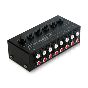 CX600 Mini Mezclador Estéreo Pasivo de 6 Canales Conector de audio RCA Multicanal para grabación de audio y video en estudio en vivo - Product Image 1