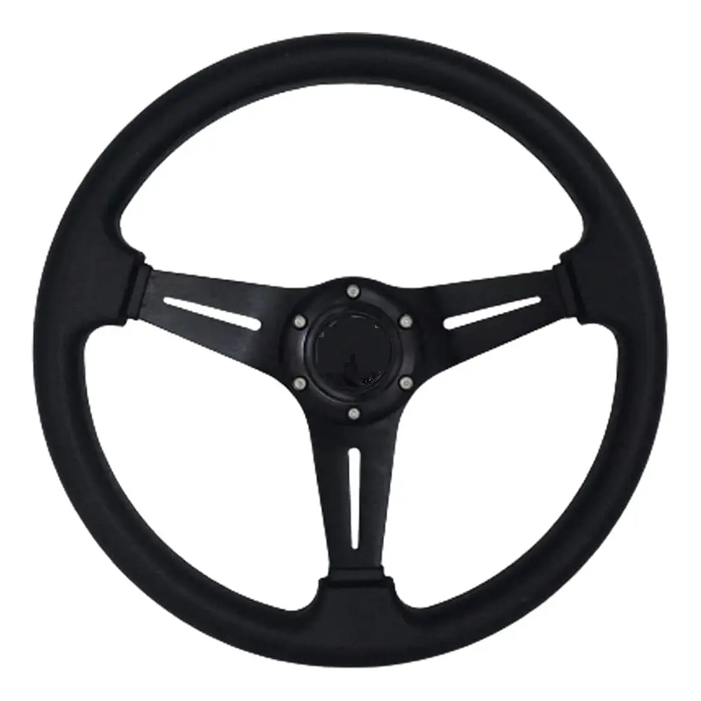 14 polegada 350mm PU Couro Car Racing Volante Liga de alumínio Deep Corn Dish Sport Drifting Steering Wheels