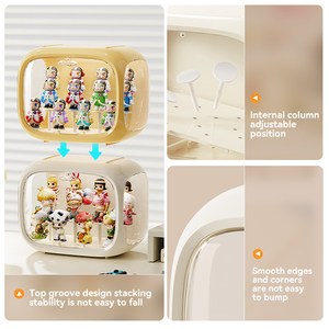 XinHang Display Cabinet Transparent Bubble Mart Hand-Run Doll Model Stackable <strong>Bins</strong> Block Blind Box Storage - Product Image 6