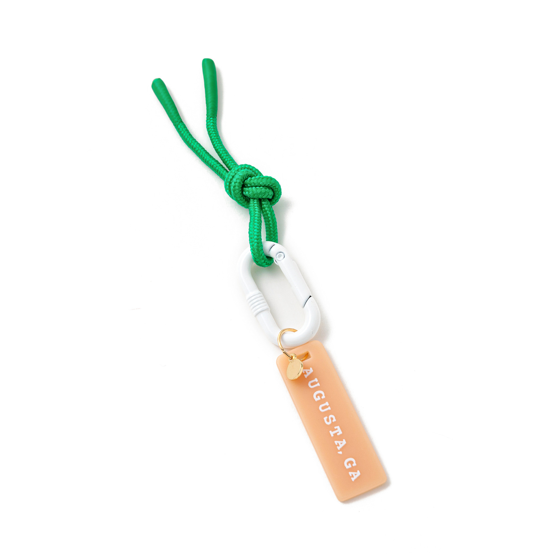 Cadena para bolso de cuerda verde.