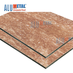 Thiết kế hiện đại Faux đá cẩm thạch Granite đá ACP nhôm Composite Panel 4 mét dày A2 Lớp Chống Cháy cho căn hộ tấm Tường - Product Image 3