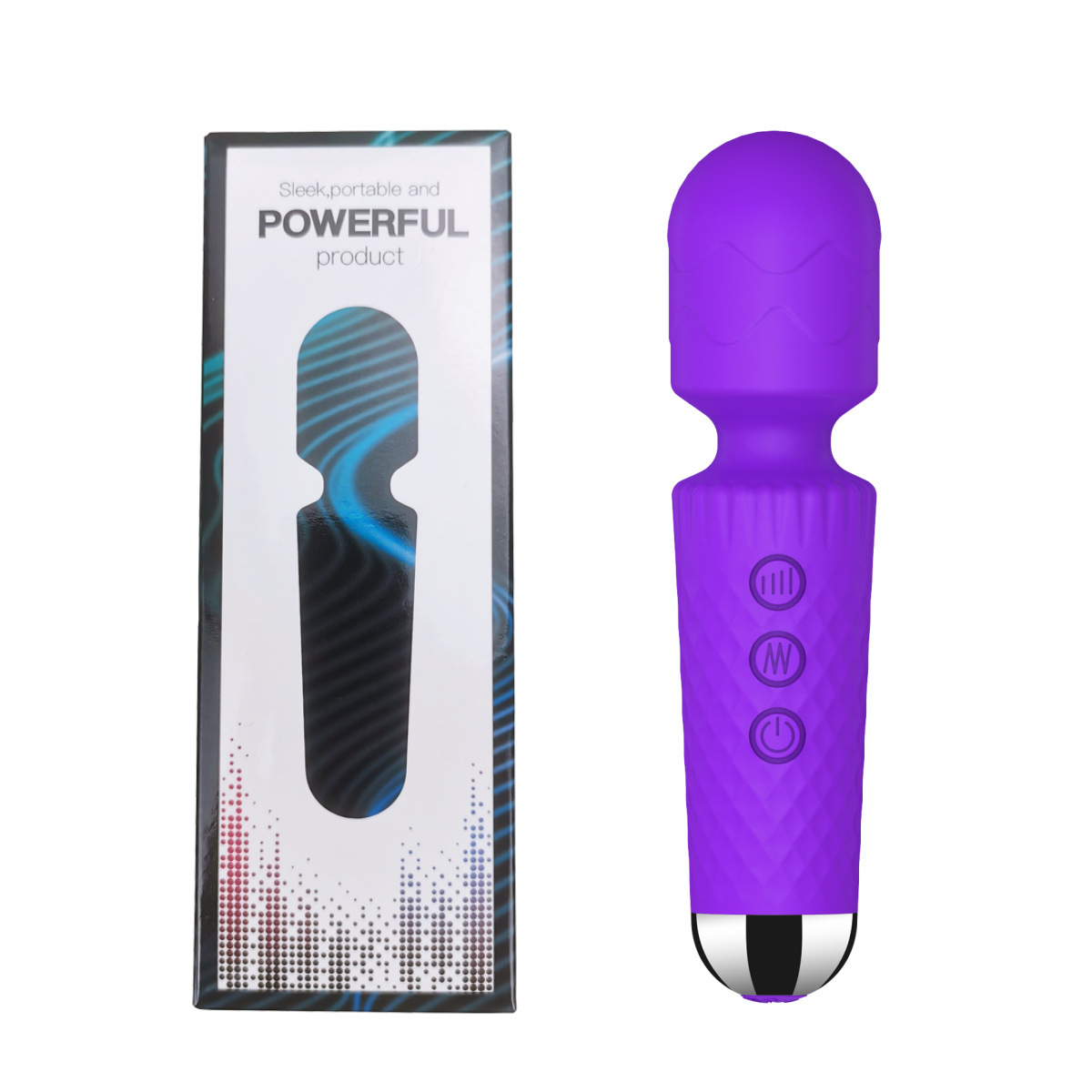 Nuevo empaque de plástico morado con forma de diamante.