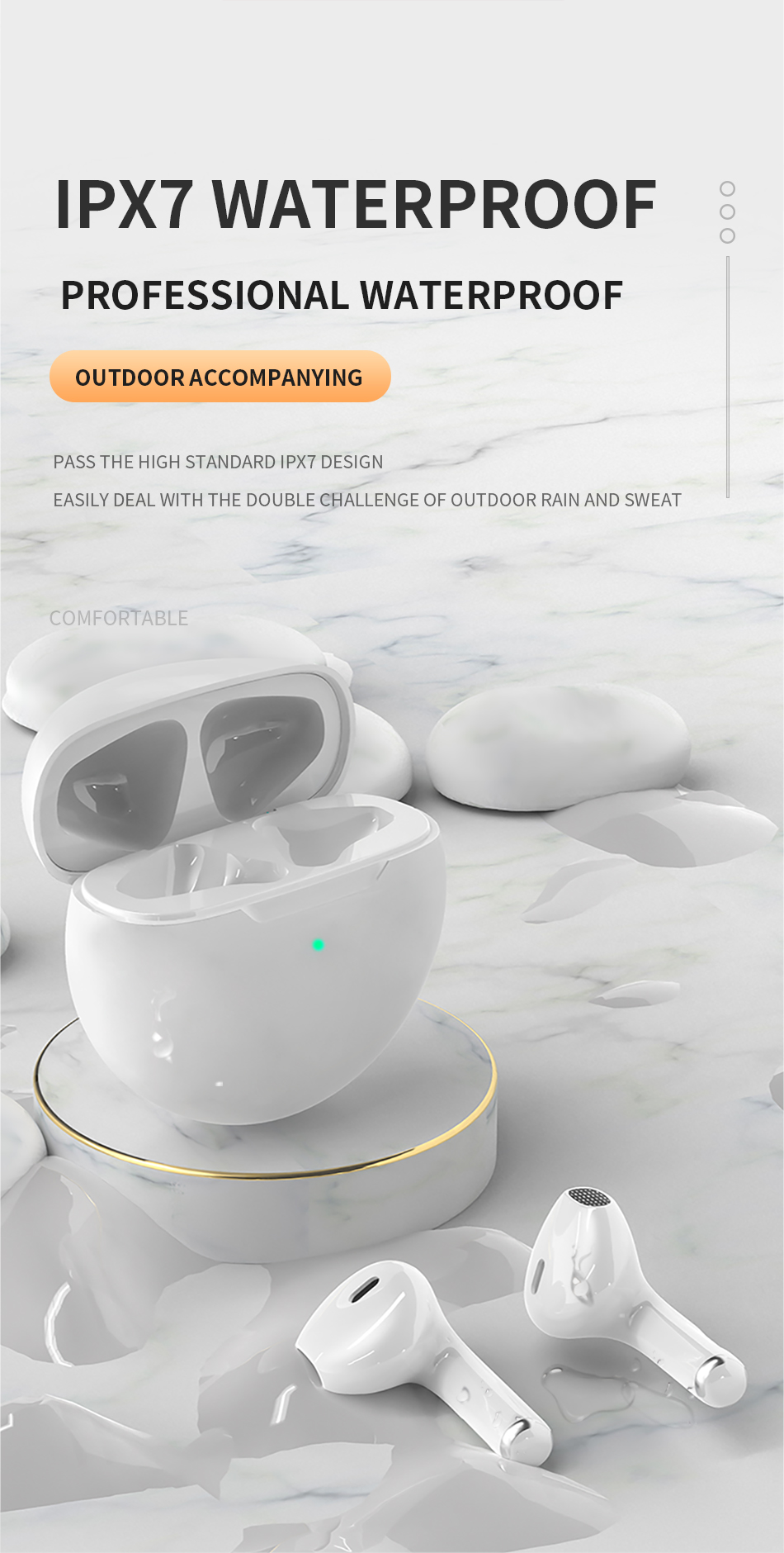 Air Pro 6 TWS Wireless Headphones With Mic Tws Earphone Earbuds Sport Running Earpiece For Apple iPhone Xiaomi Huawei