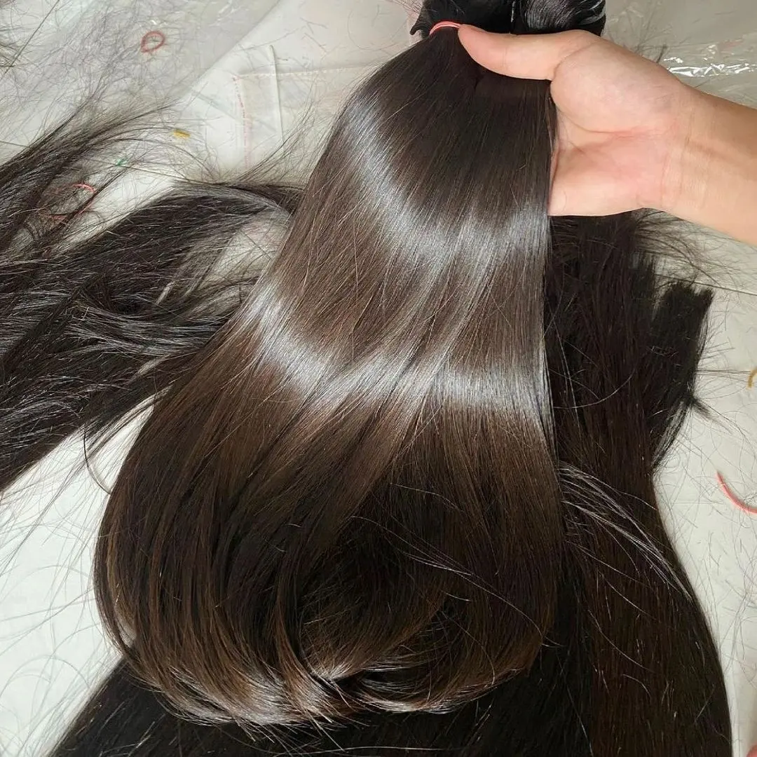 Mechones de pelo vietnamita sin procesar, venta al por mayor, grado 12a, virgen, doble estiramiento, vietnamita, listo para enviar productos, novedad