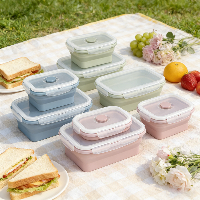 blue rectangular lunch box-350ml