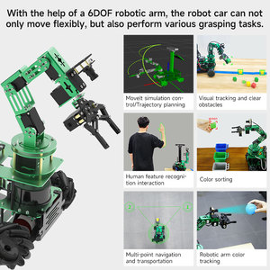 ROSMASTER X3 artı ROS Robot Python programlama Jetson NANO 4GB Orin NX süper Orin NANO süper ahududu Pi 5