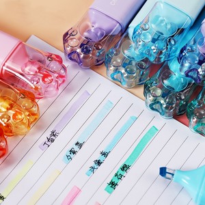 Wholesale Factory Price Paw Style Pastel Highlighter <strong>Marker</strong> Pen Fluorescent Highlighter <strong>Marker</strong> Pen Set for Promotion School Use - Product Image 4
