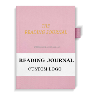 Custom Size Design <strong>Printing</strong> Blue Linen Hardcover Book Review Reading <strong>Log</strong> Tracker Journal <strong>Notebook</strong> <strong>With</strong> Pen Holder - Product Image 2