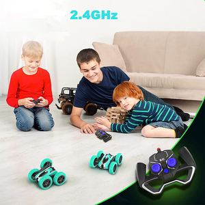 รถสตั๊นท์บังคับวิทยุ4WD องศาพร้อมไฟ LED,รถบังคับวิทยุ2.4G Stunt Drift การเสียรูปพร้อมรีโมทควบคุมรถตีนตะขาบบังคับวิทยุ360องศา - Product Image 5