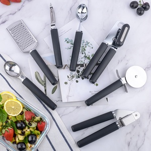 7 adet siyah kaymaz sap çok fonksiyonlu eşyaları araçlar konserve açacağı Pizza kesici alet seti mutfak için - Product Image 5