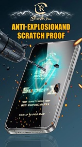 ESD anti-statik süper X HD net ekran koruyucu 9H temperli cam iPhone 14Pro Max 15Pro Max 16Pro Max kabarcık ücretsiz - Product Image 4