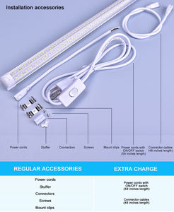 בהירות גבוהה 130lm/w 50w 100w <span class=keywords><strong>4ft</strong></span> 8ft <span class=keywords><strong>led</strong></span> חנות אלומיניום פרופיל <span class=keywords><strong>t</strong></span> ו d צורה t8 הוביל צינור אור אלומיניום