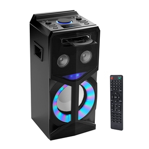 流行的工厂DJ音响扬声器，带发光二极管轻音乐系统和USB调频支持塑料手推车卡拉ok扬声器 - Product Image 2