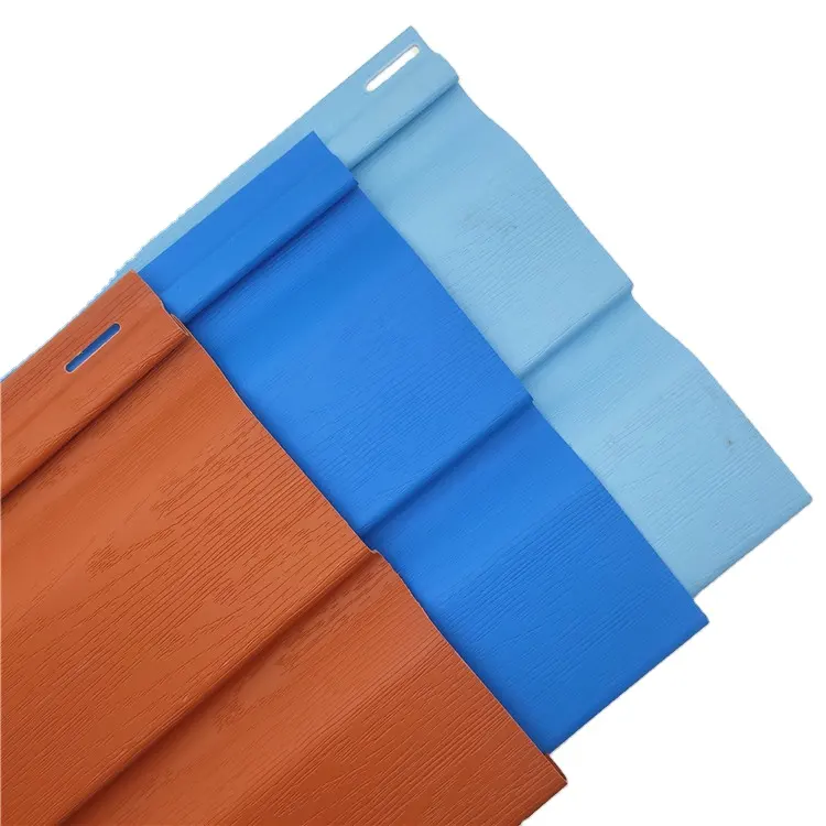 Подвижная настенная панель для дома, синяя Жесткая ПВХ внешняя стеновая панель