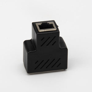 Ethernet 1 a 2 Enchufe hembra Conector RJ45 Enchufe Adaptador de red Lan Ethernet - Product Image 4