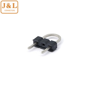 J & L yüksek kalite U tipi pirinç 2.54mm 2 PIN tek sıra 5.08mm 1*2P Pin başlık PCB ve tel bağlantıları için - Product Image 2