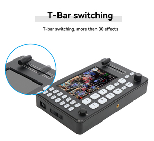 JJTS-Conmutador de vídeo multifuncional con 4 entradas HDMI, transmisión en vivo, control de joystick, mezclador de estudio, conmutador de vídeo - Product Image 3