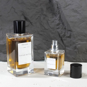 Lüks 30ml 50ml 100ml kare cam boş parfüm şişesi manyetik kap dikdörtgen parfüm şişesi özelleştirilmiş kutu - Product Image 4