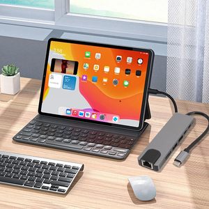 6 in 1 <strong>Computer</strong> USB C 3.0 Hub <strong>Type</strong> C <strong>Network</strong> Converter 6 Port USB Hub Port Hub <strong>2</strong>.0 Laptop Docking Station - Product Image 5