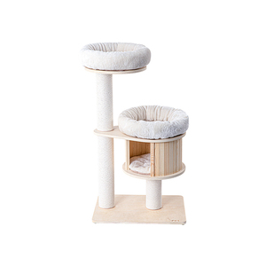 现代豪华大型木制猫树塔XXL猫抓杆和攀爬架，采用仙人掌设计 - Product Image 4