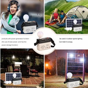 Mini sistema de iluminación de energía Solar portátil para exteriores con controlador PWM de Panel de silicio monocristalino de carga de CA para uso doméstico - Product Image 6