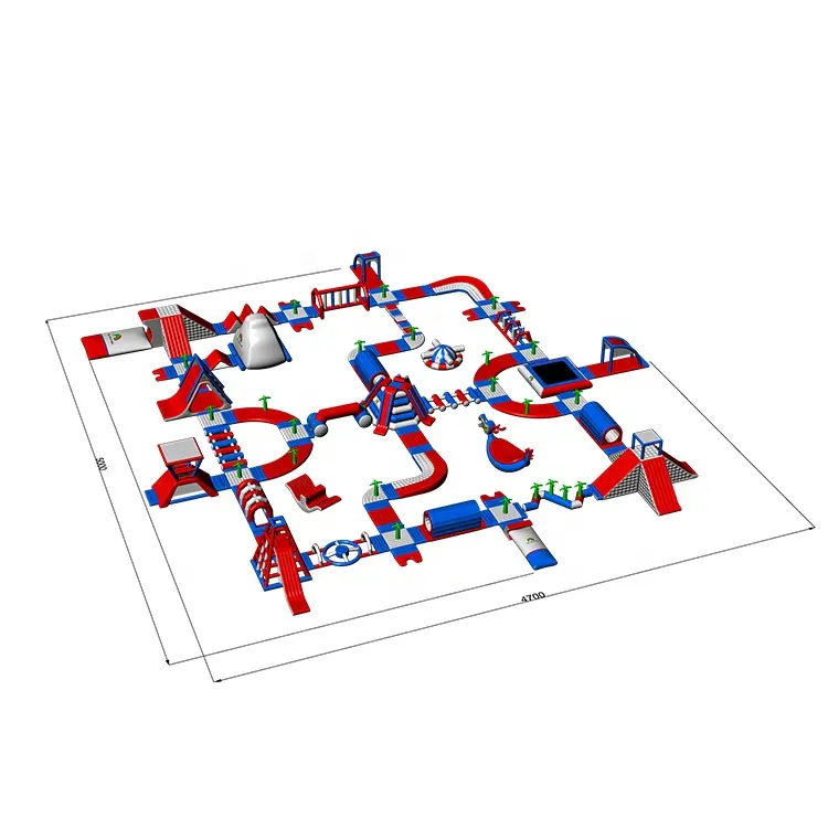 Campo de obstáculos para el agua, juego flotante para agua, parque acuático, precio de fábrica