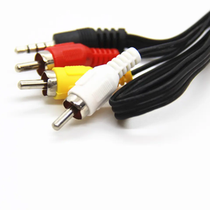 5m聚氯乙烯音频视频电缆，带3.5毫米3RCA RCA连接器，兼容机顶盒车载高清电视监视器麦克风摄像头和扬声器 - Product Image 1