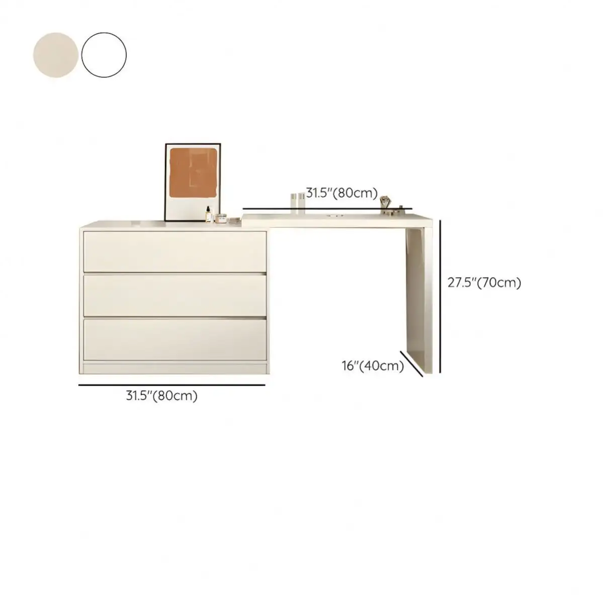 Ergonomic Design Laaptop Desk On Multi-Functional Portable Dressing Table