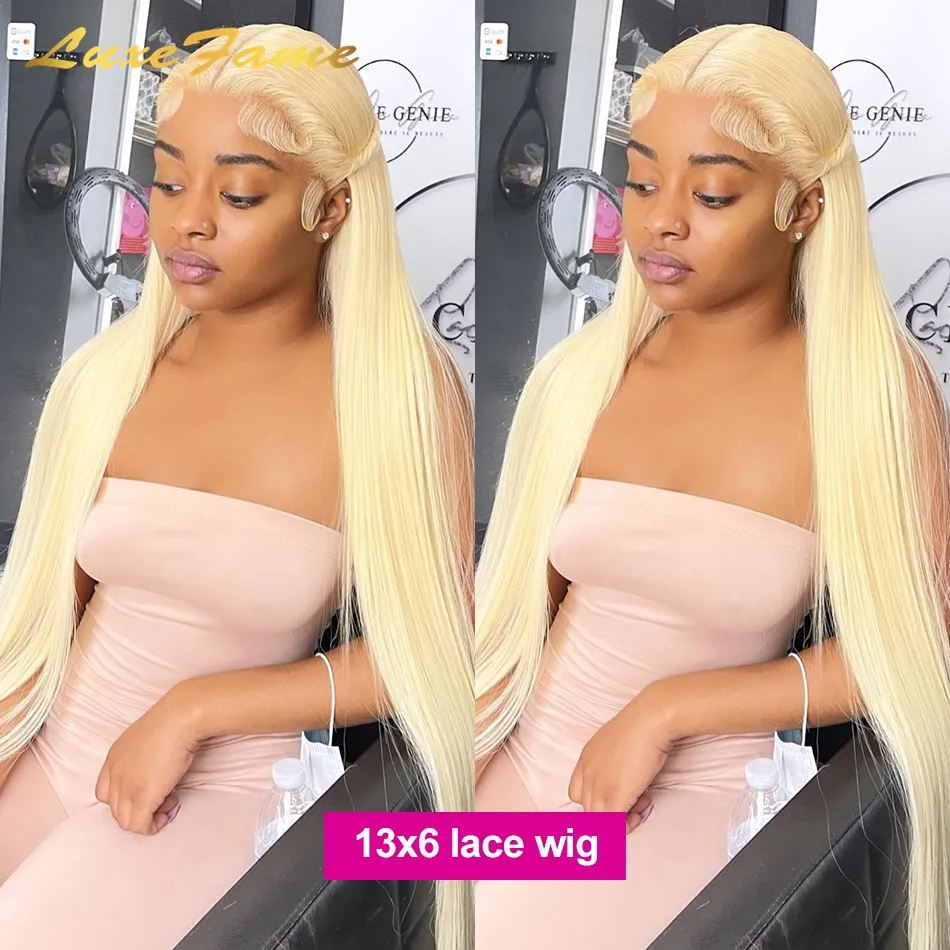 Perruques Lace Closure Wigs 613 cheveux humains vierges HD Full Lace Wig avec Baby Hair 40 pouces 13x6 HD Lace Frontal Wig cheveux humains crus