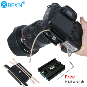 Özel OEM DSLR dijital kamera veri kablosu klip kelepçe tutucu montaj adaptörü arca İsviçre rrs hızlı bırakma kamera tabanı plaka levha - Product Image 2
