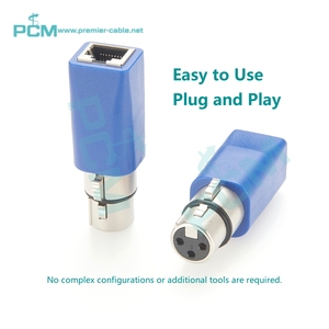 <span class=keywords><strong>DMX</strong></span> 3 PIN XLR อะแดปเตอร์ตัวเมียเป็น RJ45ตัวเมียสำหรับสายอีเทอร์เน็ต CAT5 DMX512การควบคุมไฟบนเวที CAT5 RJ45เป็น XLR Converter - Product Image 6