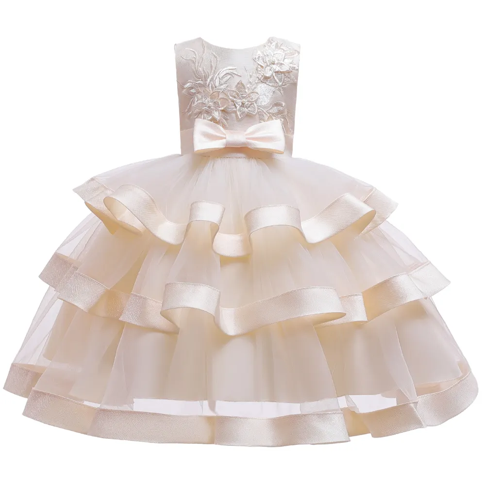 Vestido de noite estilo elegante para meninas de 10 anos, vestido champanhe de aniversário para festas infantis, vestidos de baile de formatura