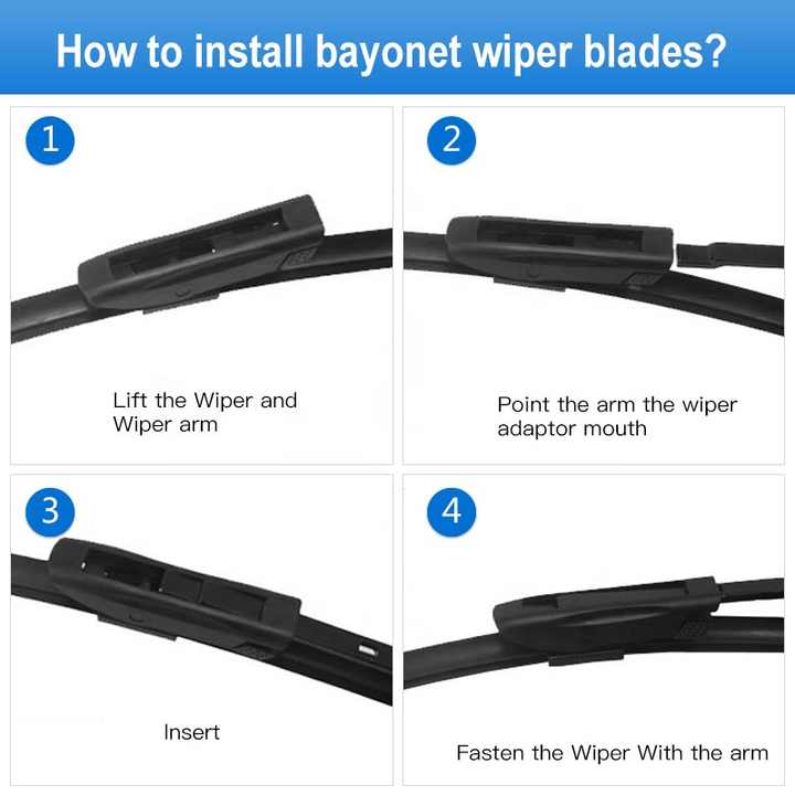 For Renault Clio III/IV 2005-2018 Windshield Wipers Car Front Bayonet Arms Wiper Blades