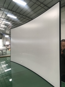PerfecTisan Pantalla de proyector curva 4K montaje en pared Pantalla de marco fijo curva para sala de juegos sala de exposiciones cine en casa - Product Image 3