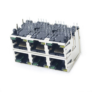 Cina interfaccia di rete monostrato 2*3 Rj45 connettore di controllo dati per l'infrastruttura di comunicazione - Product Image 3