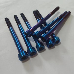 Gr5 Tùy Chỉnh Nhà Sản Xuất Titan Dài Hình Lục Giác Đầu Mặt <span class=keywords><strong>B</strong></span>ích Bolt Phong Cách Mới <span class=keywords><strong>B</strong></span>ị Cháy Màu Xanh - Product Image 2
