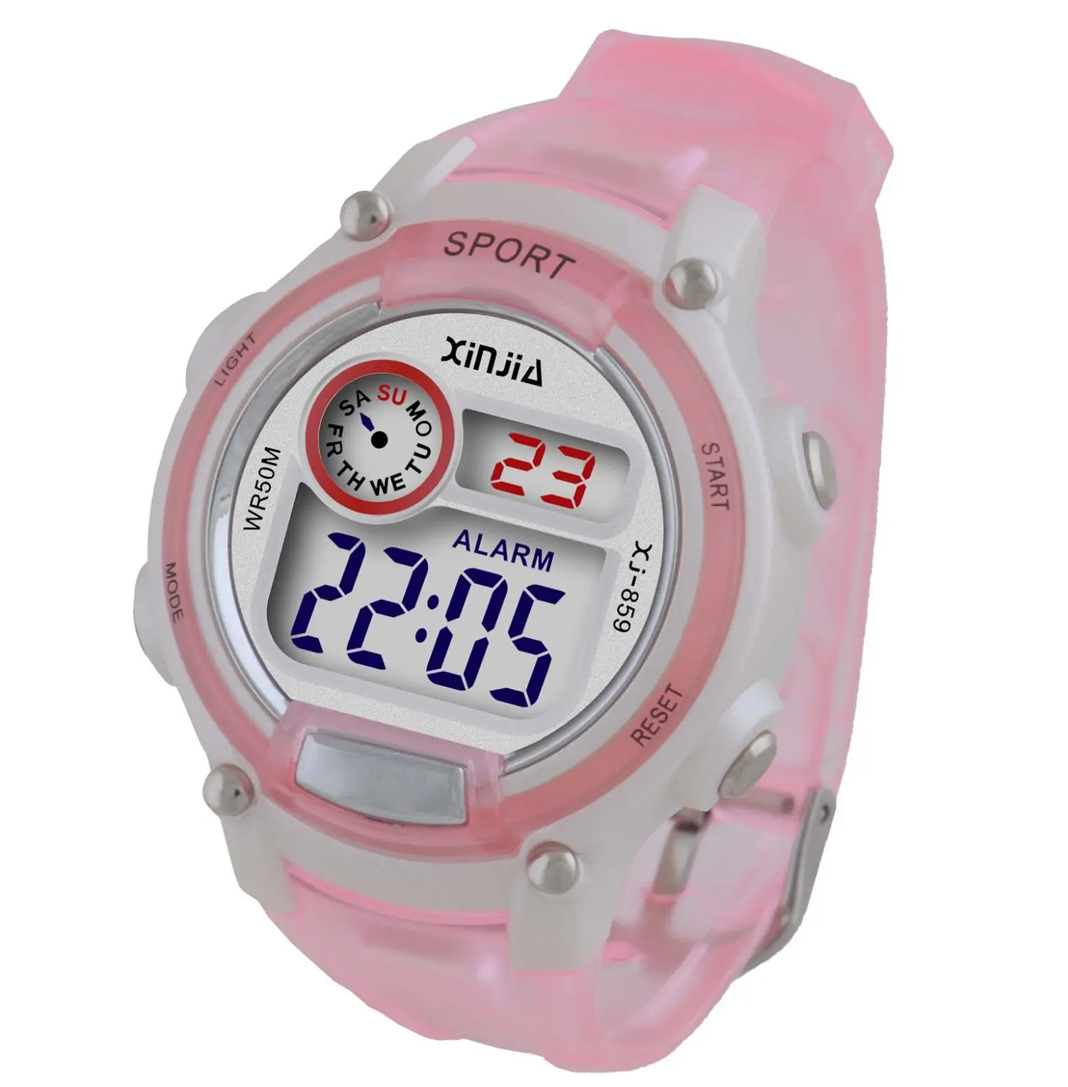 Xinjia 12 colori cronometro digitale oem digitale impermeabile orologi da polso di allarme orologi