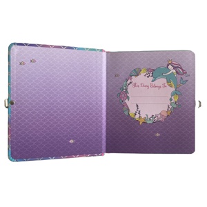 Cuaderno con candado de tapa dura de papel personalizado al por mayor con bolígrafo de tinta invisible sirena - Product Image 3