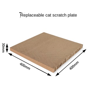 Rascador de gato de cartón corrugado, plegable y reemplazable, diseño extragrande de Tigre y pingüino - Product Image 3