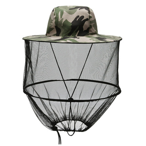 Sombrero antimosquitos con malla de red oculta repelente de insectos protección de abejas hombres mujeres protector solar al aire libre gorra de pesca - Product Image 1