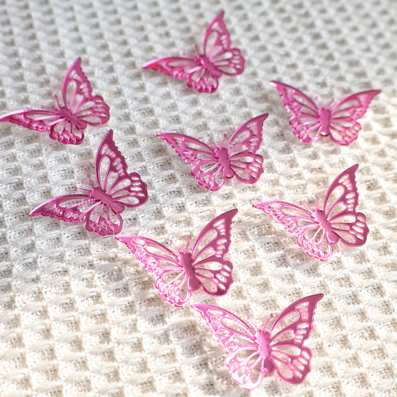 altezza 6 cm), 10 pezzi di specchio rosa rossa (larghezza 5