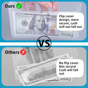 طلب بالجملة أحدث مخطط ميزانية Pvc Deepavali بلاستيك شفاف A5 A6 A7 أكمام جيب مغلف محفظة نقدية رابط لوضع الميزانية - Product Image 3