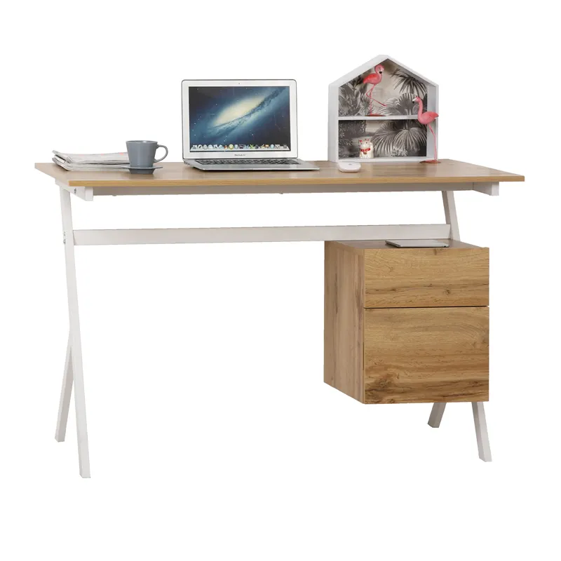 New Design writing laptop Wooden Computer Desk with Cabinet for Study Work Furniture
