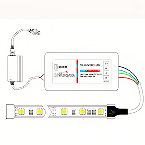 DC 12V-24V умный беспроводной RGB полоска света контроллер сенсорный экран светодиодный диммер с 6A выходной ток RF пульт дистанционного управления - Product Image 6