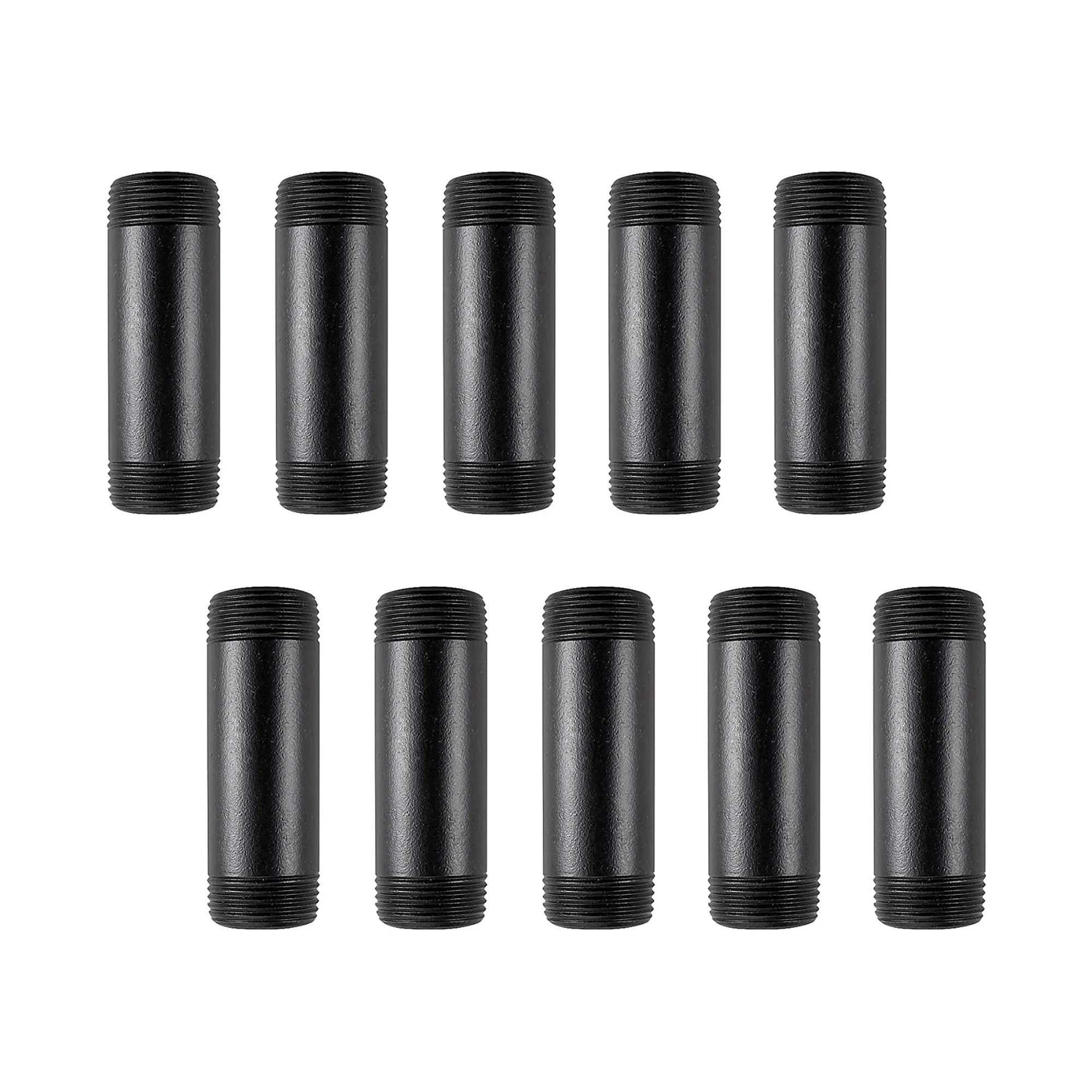 Black malleable iron cast pipe fittings connector threaded plumbing DIY pipe tube with male threaded