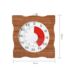 EMAF Temporizador Study Pomodoro Timer da tavolo promemoria quadrato 60 minuti conto alla rovescia da cucina Timer in legno per bambini - Product Image 5