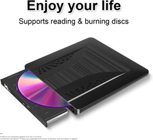 超薄EDD35外置DVD驱动器类型-C + USB3.0光学光盘/DVD-RW刻录机刻录机阅读器播放器，适用于Mac Win11笔记本电脑