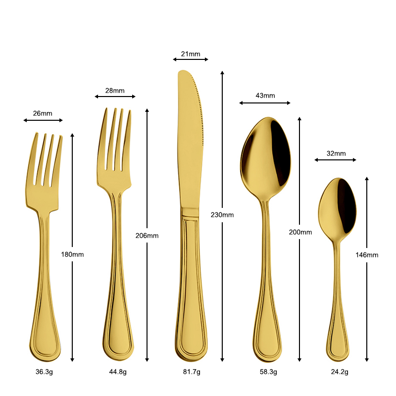 Ensemble doré 5 pièces