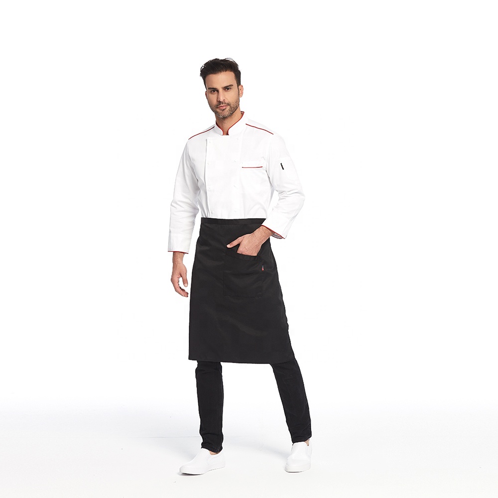 Chef Uniform Men Women Short Sleeve Chef Coat Double Breasted Working Jacket